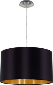 EGLO 31599 MASERLO Ernyős Függesztett Lámpa Fekete, Nikkel, Arany E27 IP20