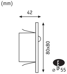 Paulmann&nbsp; 93135 - LED/1,2W Lépcsőmegvilágító érzékelővel EDGE 230V fekete