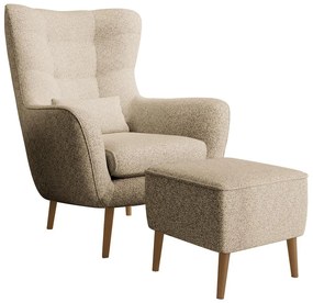Fotel lábtartóval Veneza VZ2  (bézs + bükk). 1099387