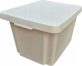 26L-ES Tartály Fedővel Krémszínű 44X27X34CM 26L