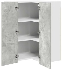 Függő szekrény Riga Beton szürke és fehér 57 x 57 x 80 cm