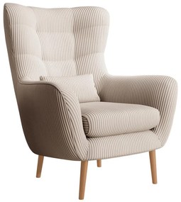 Fotel lábtartóval Veneza VZ2  (krém + bükk). 1099403