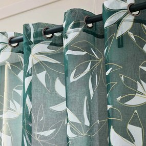 Zöld voile fényáteresztő függöny 140x240 cm Elsa – douceur d'intérieur