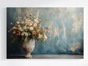Poszter Dekoráció Retro Vintage Virágok Váza Virágtartó 60x40