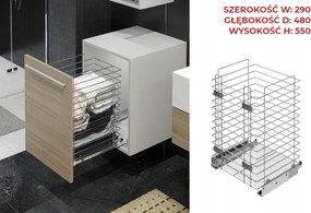 Starax S-8052 szennyestartó kosár 35 Króm Blum