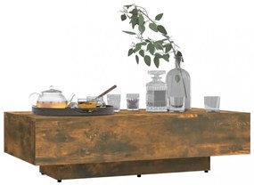 füstös tölgy színű szerelt fa dohányzóasztal 100x49,5x31 cm