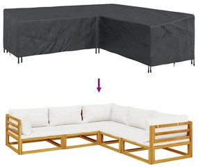Kültéri bútorhuzat Fekete 255 x 255 x 80 cm 210D Oxford Szövet