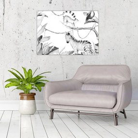 Üveg kép - Akvarell dzsungel (70x50 cm)