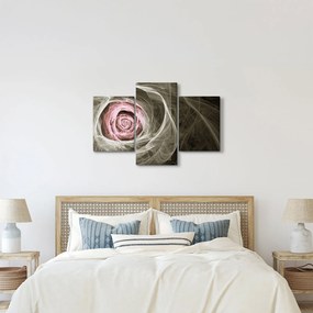 Kép - Absztrakt rózsa világos rózsaszín (90x60 cm)