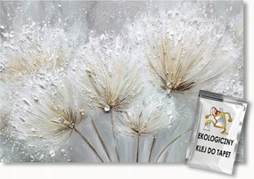 Fotótapéta Flizelina Természet Virág Pitypang Pehely Bézs Boho 400x280 ragasztó