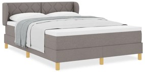 Boxspring Ágy Matraccal Taupe Színben, 140x190 cm, Szövet