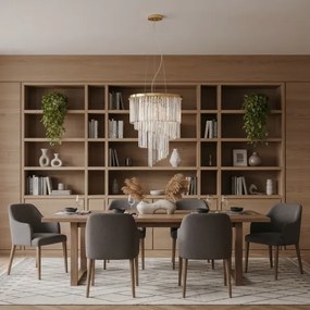 Ideal Lux - Kristály csillár zsinóron CARLTON 12xE14/40W/230V átm. 50 cm arany