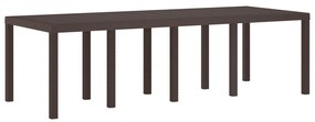 Kerti Asztal Barna 250x100x73 cm Műrattan