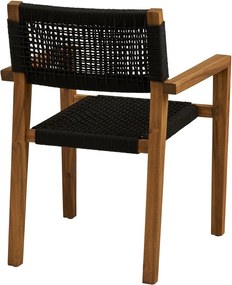 Fekete tömörfa kerti szék Anzio – House Nordic