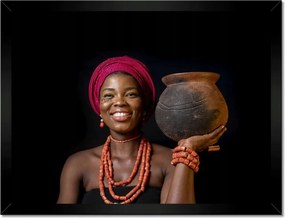 Poszterek keretben 40x30 Afrikai nő portré kancsó