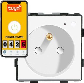 Intelligens Aljzat Modul Aljzat Tűvel Fehér WiFi Energia Mérés 1F