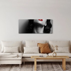 Kép - vörös rúzsos nő portréja (120x50 cm)