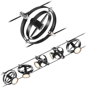 Paulmann 94440 - 5x GU5,3/10W CARDAN spotlámpa, 230V, fekete