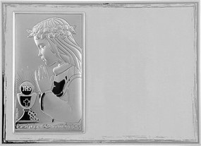 Vászonkép elsőáldozás emlékére kislánynak 18x13 cm