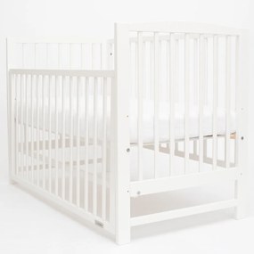 Gyerek kiságy New Baby LILLY leengedhető oldalráccsal fehér