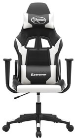 vidaXL fekete és fehér műbőr masszázsjátékszék