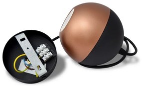 LED Csillár zsinóron MIDWAY 1xGU10/4,8W/230V fekete/réz