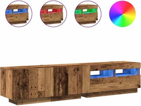 vidaXL antik fa színű szerelt fa TV-szekrény LED-ekkel 180x35x40 cm