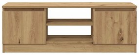kézműves tölgy színű szerelt fa TV-szekrény 102x30x36 cm