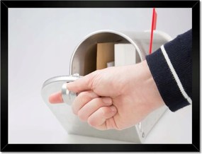 Poszterek keretben 40x30 Ezüst postaláda