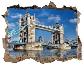 3d lyuk fal dekoráció Tower bridge london nd-k-88558446