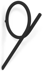 Fekete fali acél akasztó Tuba M – Spinder Design