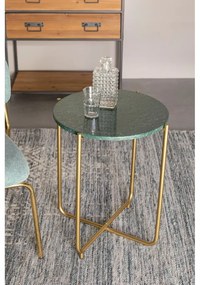 Timpa zöld tárolóasztal márvány asztallappal - White Label