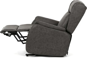 Polohovací křeslo, elektrické kabelové ovládání, černá, látka vintage, TV-L8902 BK3
