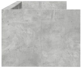 betonszürke kanapéágy fiókkal matrac nélkül 90x190 cm
