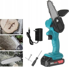 Mini Akkumulátoros Láncfűrész Készlet Szett fekete szín