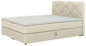Franciaágy  Boxspring 180x200 cm Karum (ágyráccsal és matraccal) (bézs). 1007789