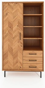 Natúr színű tölgyfa ruhásszekrény 97x176 cm Abies – The Beds