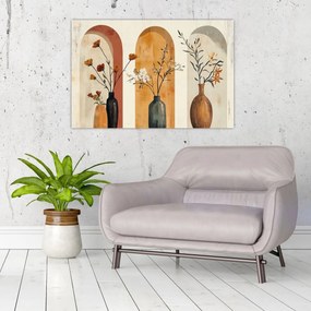 Kép - Vázák boltívekben (90x60 cm)