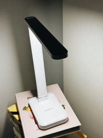 LED asztali lámpa állítható karral és telefontartóval