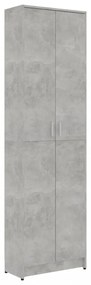 betonszürke szerelt fa előszobaszekrény 55 x 25 x 189 cm