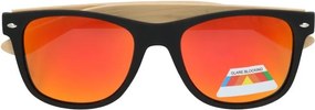 Narancssárga fa hatású tükrös „Wood 2” napszemüveg