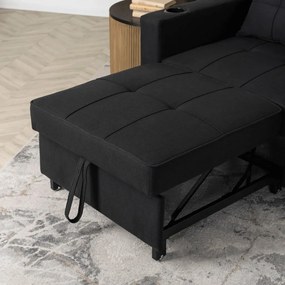 Ágyazható Fotel Fekete Kárpittal. SOLOR