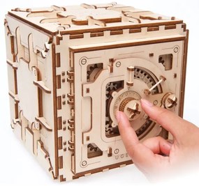 Ugears - 3D fa mechanikus puzzle Széf