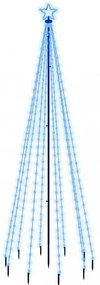 kék fényű karácsonyfa tüskével 310 LED-del 300 cm