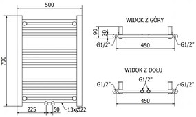 Mexen, Mexen Mars elektromos fűtés 700 x 500 mm, 300 W, czarny - W110-0700-500-2300-70