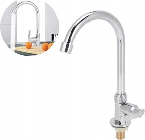 Konyhai Mosogató Csaptelep Forgatható Magasított Krómozott