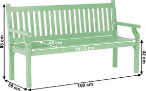 Fából készült kerti pad, neo mint, 150 cm, KOLNA