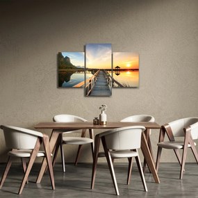 Fából készült móló képe (90x60 cm)