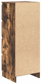 füstös tölgy színű szerelt fa tálalószekrény 37,5x35x99 cm