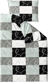 Krepp ágynemű KASPARO POLY szürke Ágyneműhuzat mérete: 70 x 90 cm | 140 x 200 cm